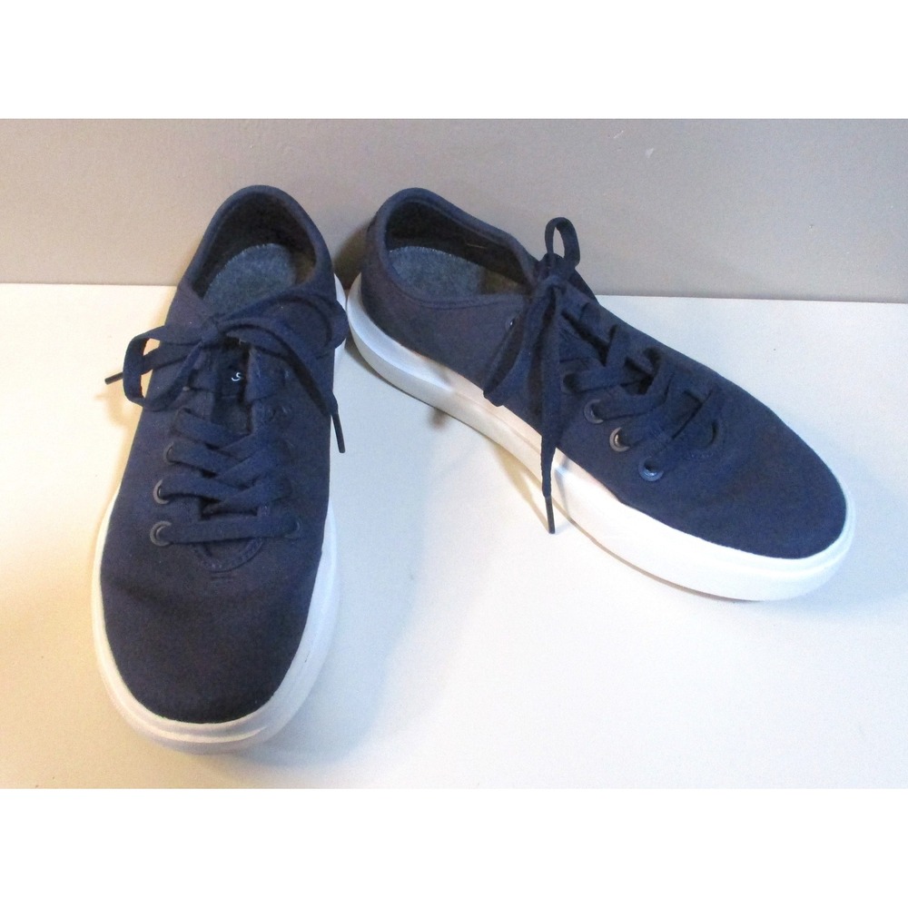 Allbirds Tree Pipers Navy Blue Canvas Sneakers Womens 9 A11512W090 Low Top